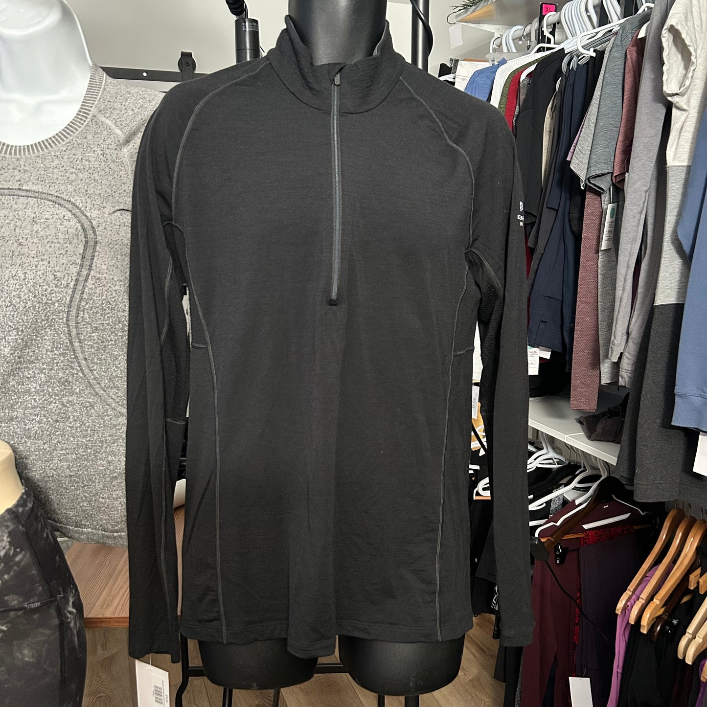 Icebreaker Large Men Half Zip Sweater Long Sleeve