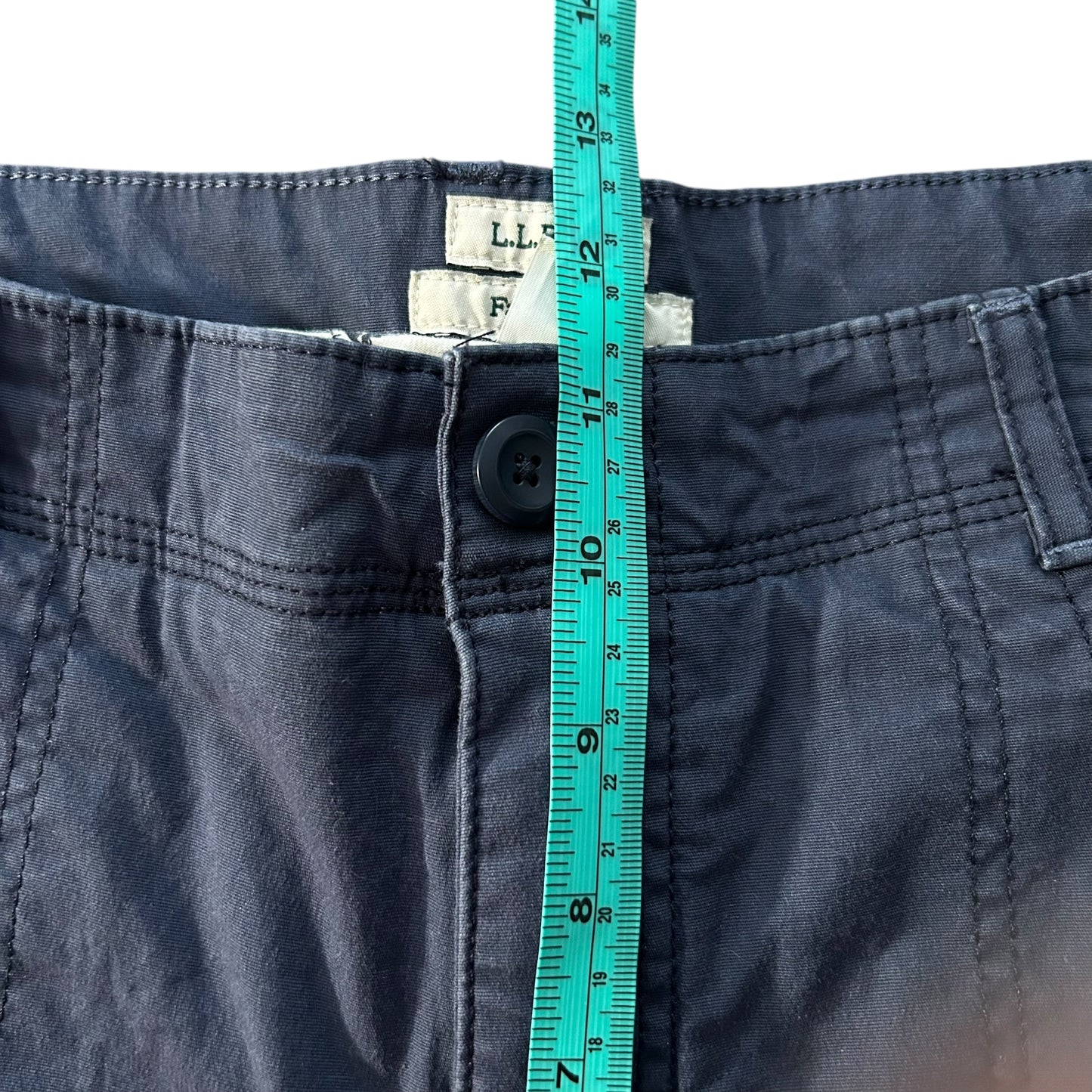 LL Bean Lined Favorite Fit Canvas Cargo Straight Leg Pants Size 16