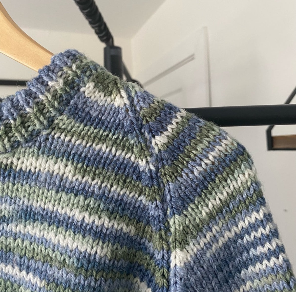 Hand knit Oversized Cozy Sweater Crewneck Extra Large