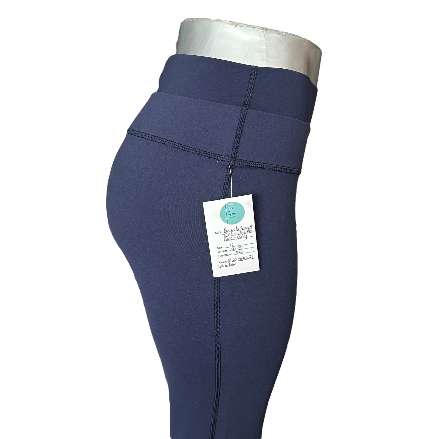 Lulu Size 6 Straight To Class High-Rise Pants Navy Rare
