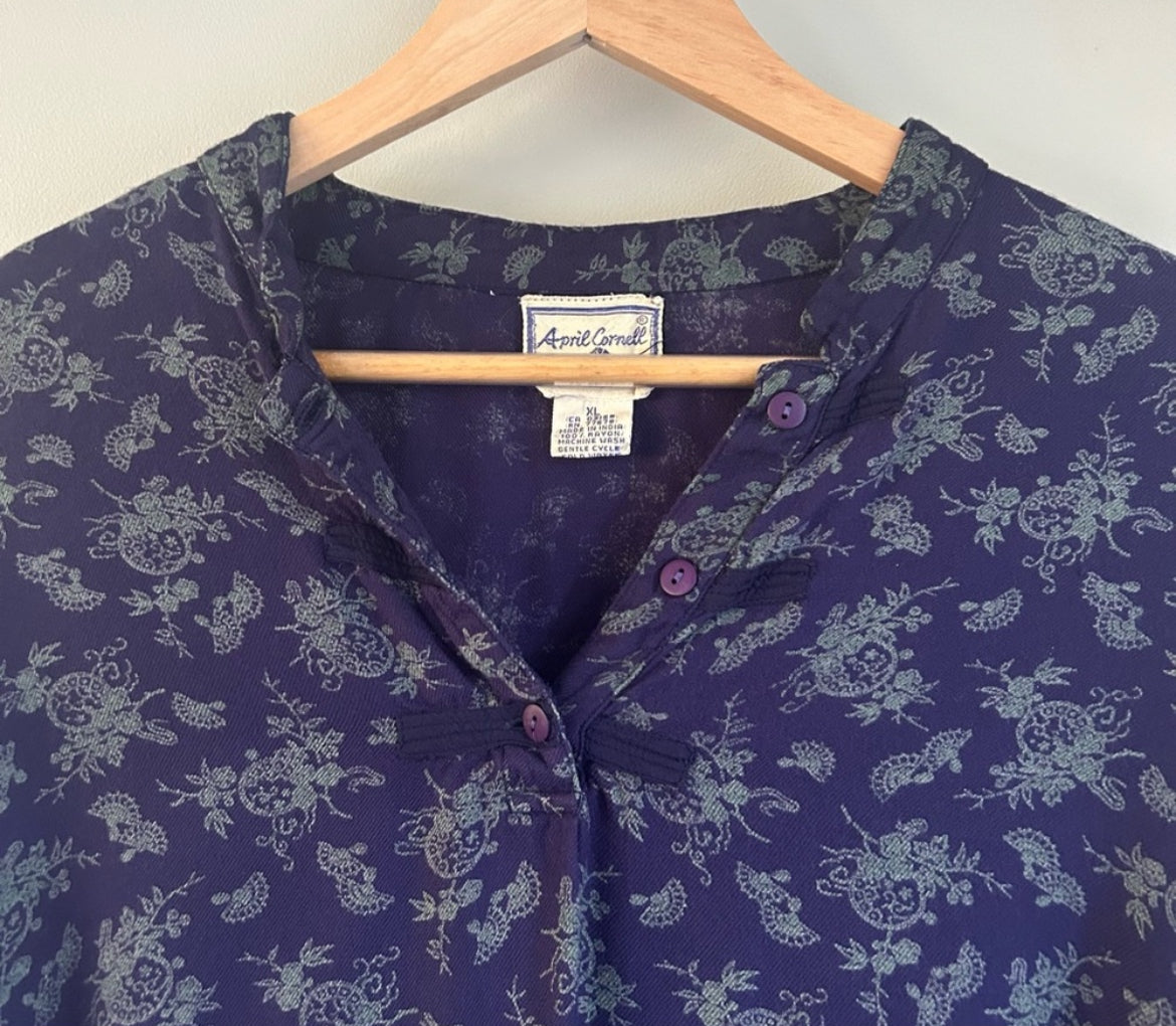 Vintage Very Soft April Cornell Long Sleeve Size XL
