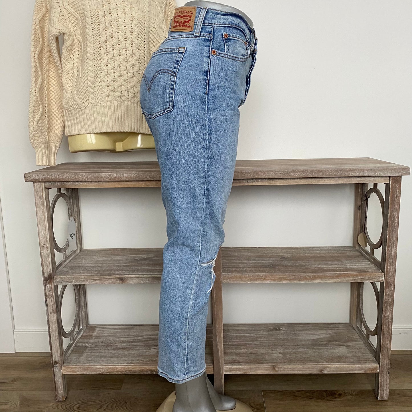 Levi’s Wedgie Straight High Rise Blue Denim Jeans Size 31