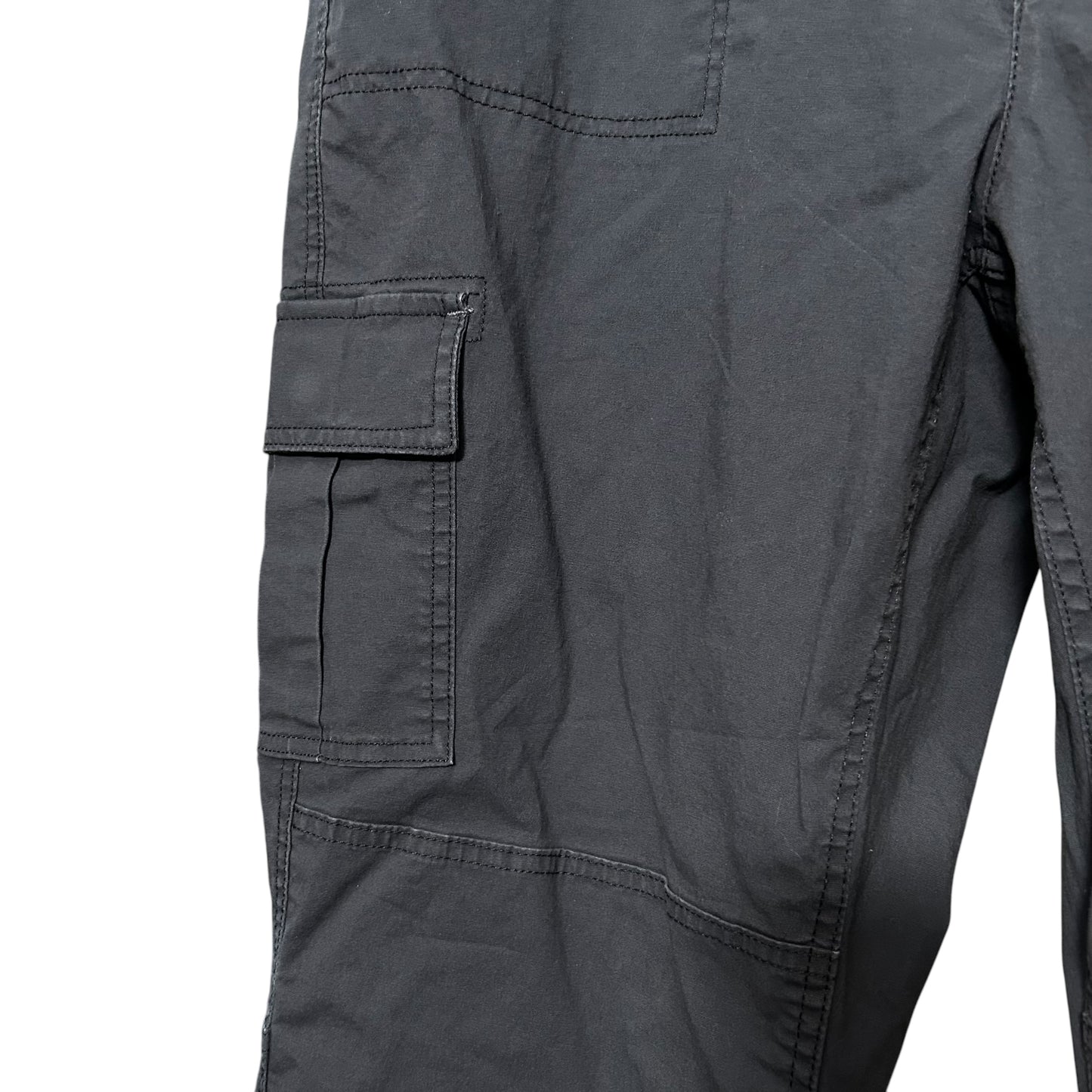 LL Bean Lined Favorite Fit Canvas Cargo Straight Leg Pants Size 16