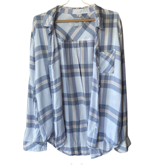 Rails Plaid Long Sleeve Button Up Shirt Size Large