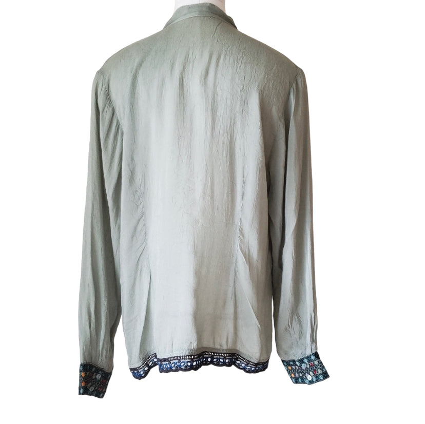 Johnny Was Embroidered Top Size Large