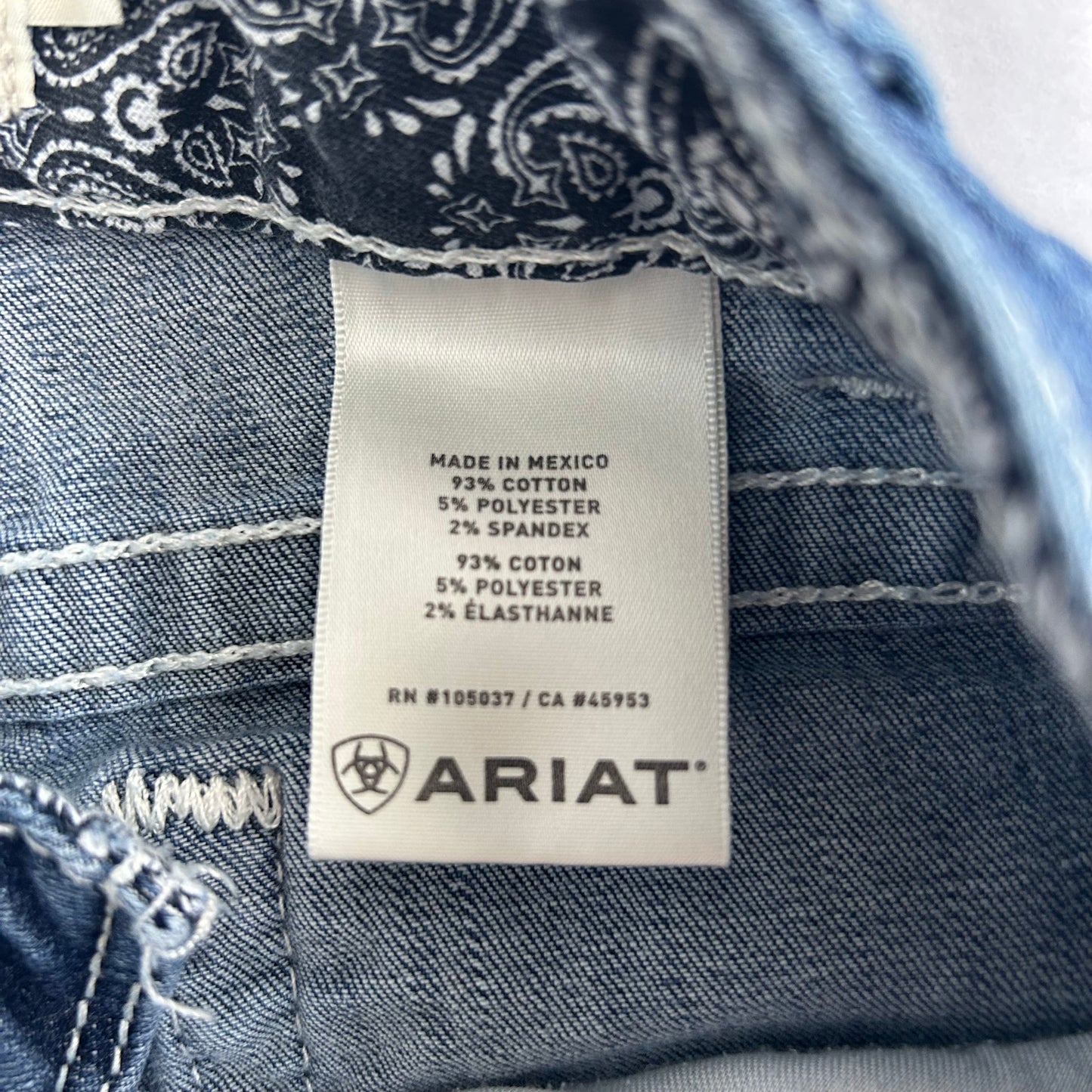 Ariat REAL Denim Jeans Mid Rise Bootcut Size 32x32