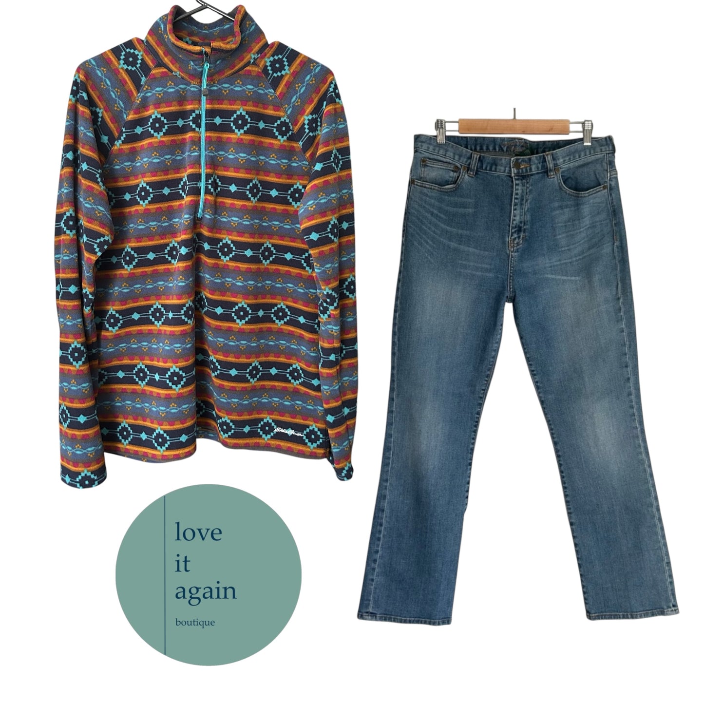 Eddie Bauer Half 1/2 Zip Lightweight Fleece Pullover Size XL