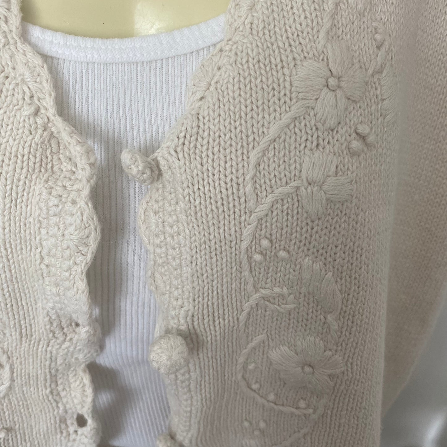 Vintage Hand Knit Sweater Vest Size Large