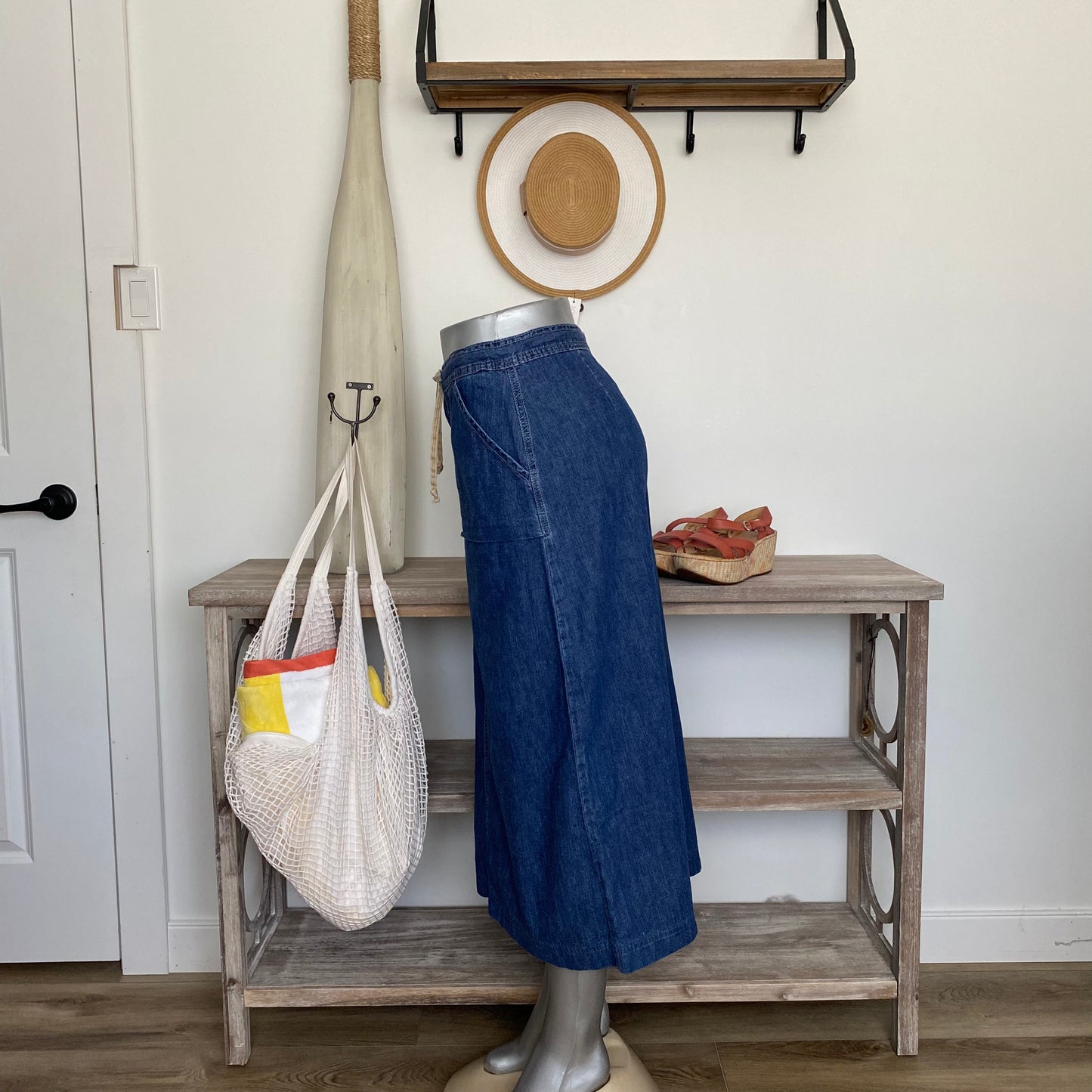 Vintage Tommy Hilfiger Denim Maxi Skirt Size 14