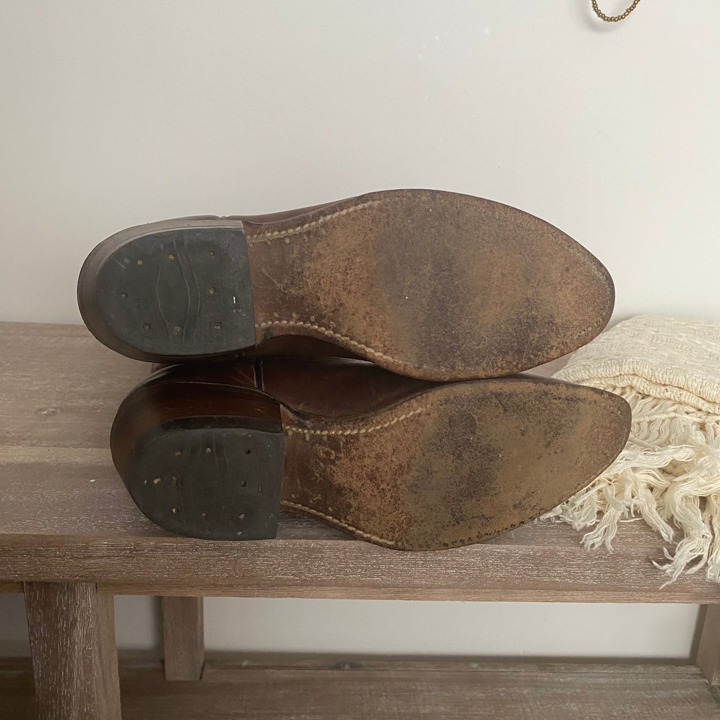 Brown Genuine Leather Cowboy Boots