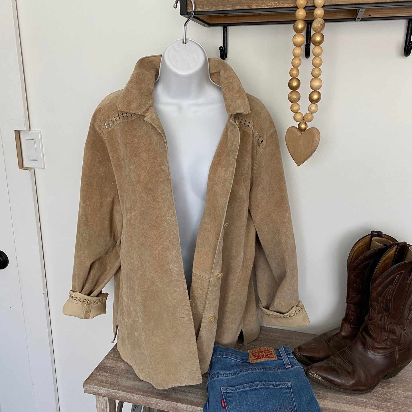 Gorgeous Vintage Suede Leather Blazer Jacket Coastal Cowgirl