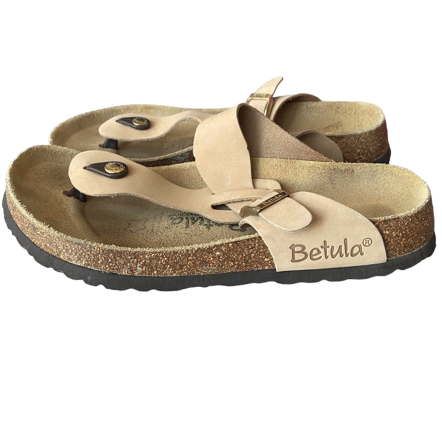 Betula Birkenstock Suede Leather Thong Sandals Size 10