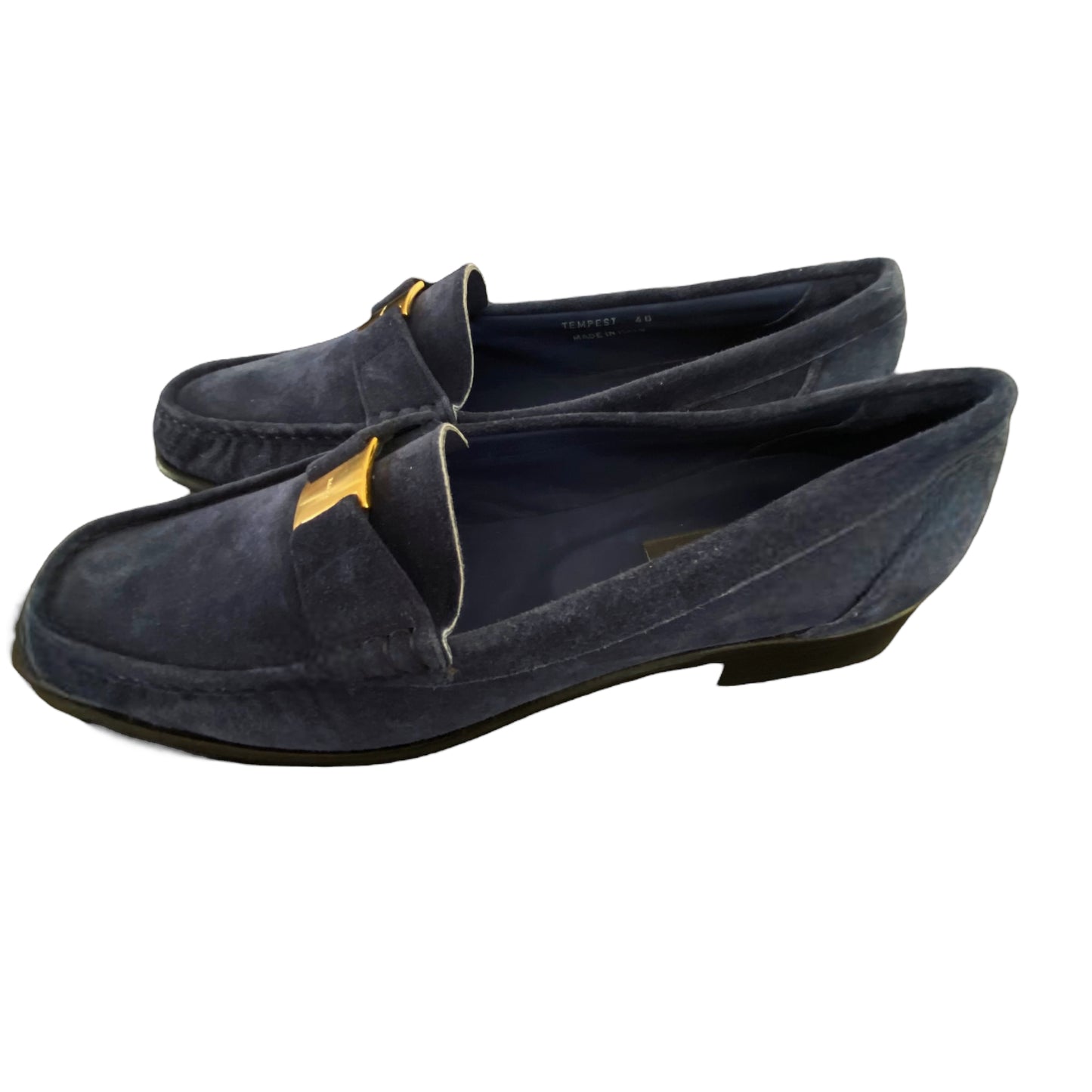 Vintage BALLY Loafer Blue Suede Leather Shoes Women’s Size 40