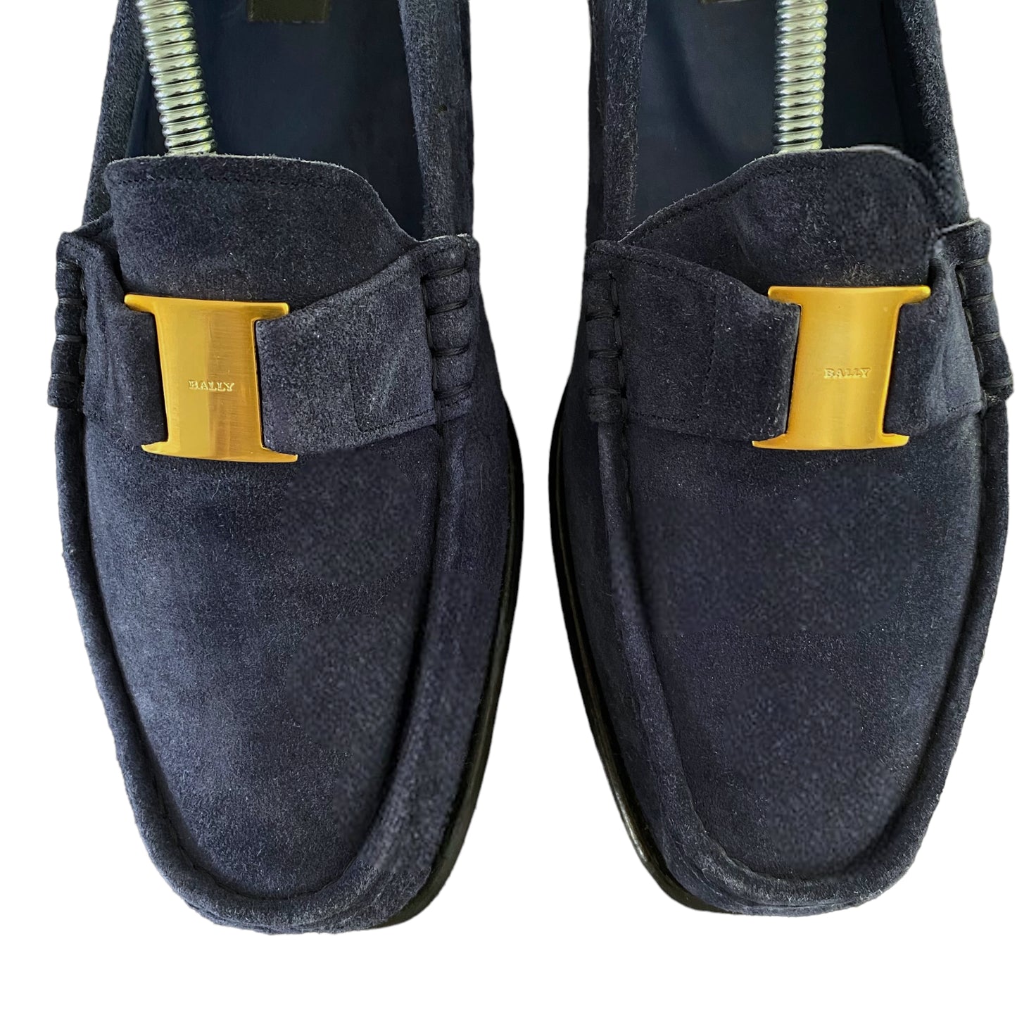 Vintage BALLY Loafer Blue Suede Leather Shoes Women’s Size 40