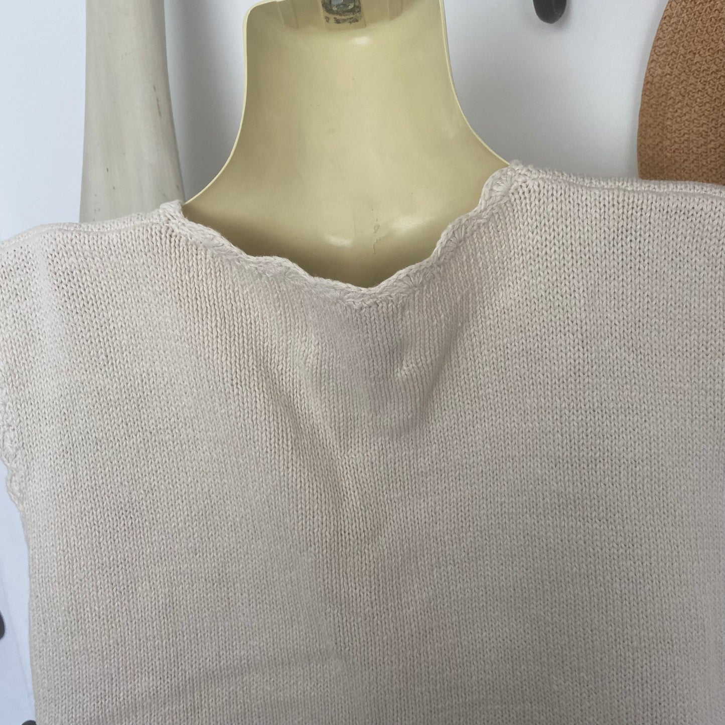 Vintage Hand Knit Sweater Vest Size Large