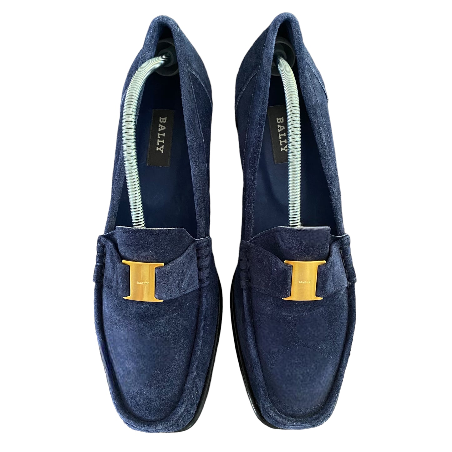 Vintage BALLY Loafer Blue Suede Leather Shoes Women’s Size 40