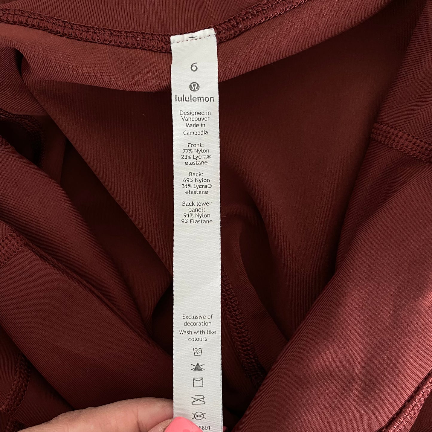 Lululemon Pace Rival Crop Size 6