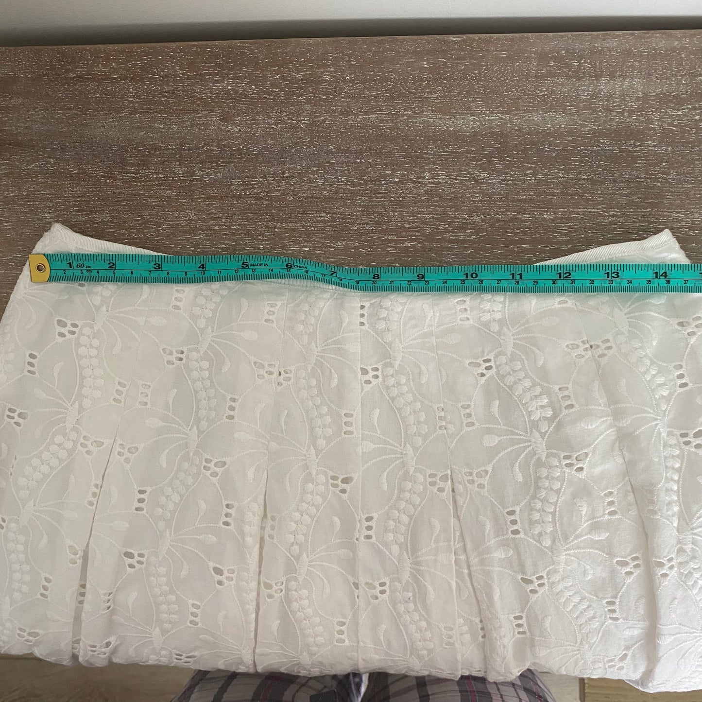 White Eyelet 100% Cotton Skirt Small-Medium