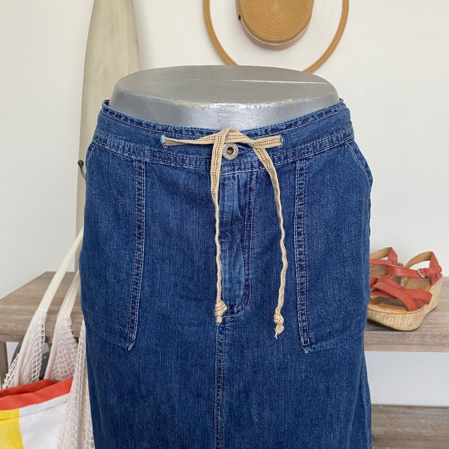 Vintage Tommy Hilfiger Denim Maxi Skirt Size 14