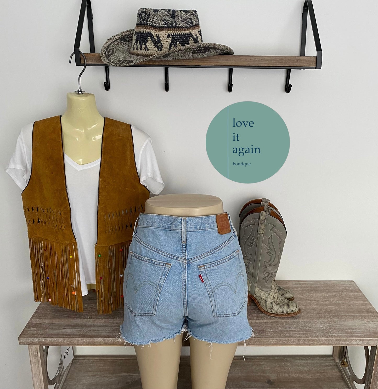 Genuine Suede Leather Vest Fringe Bead Detail Coastal Cowgirl
