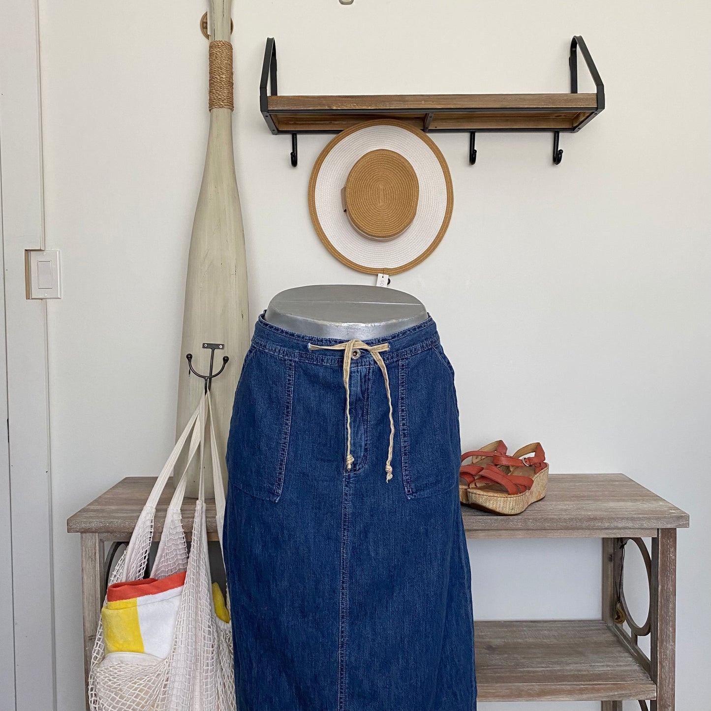 Vintage Tommy Hilfiger Denim Maxi Skirt Size 14