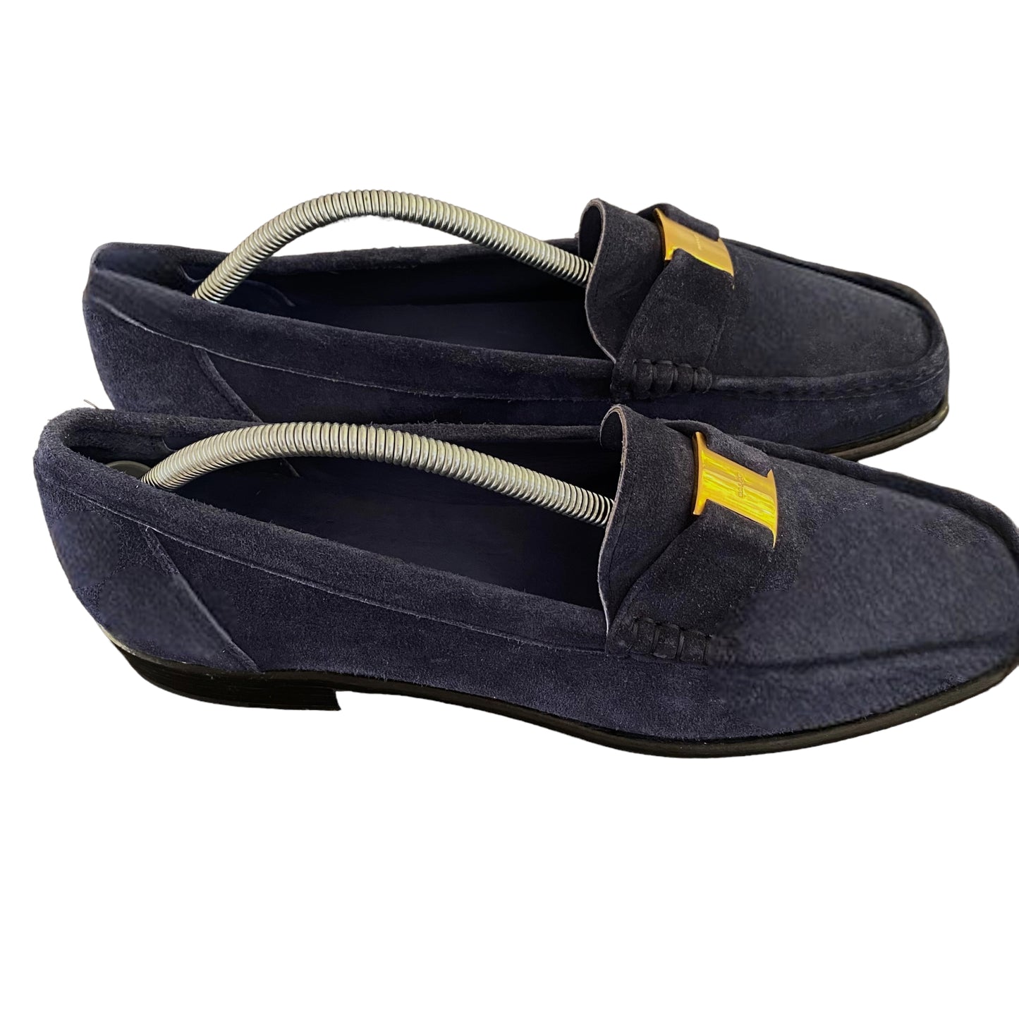 Vintage BALLY Loafer Blue Suede Leather Shoes Women’s Size 40