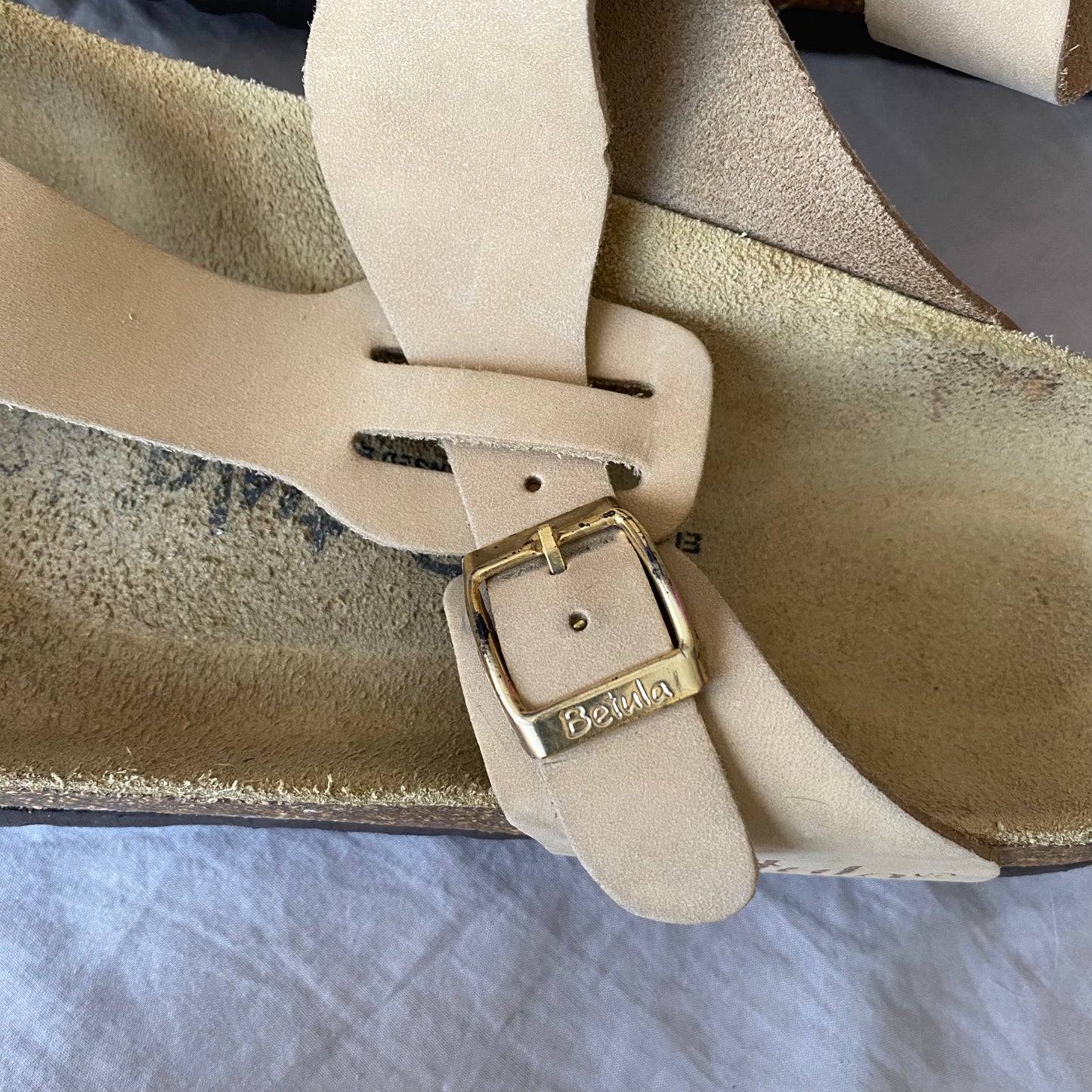 Betula Birkenstock Suede Leather Thong Sandals Size 10