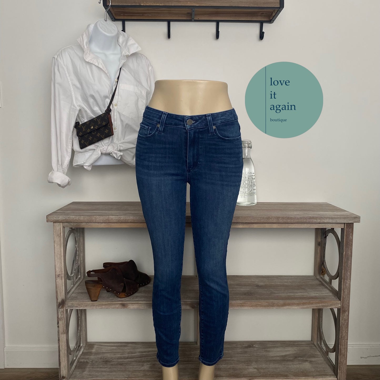 PAIGE Hoxton Ankle Blue Denim Jeans Size 27
