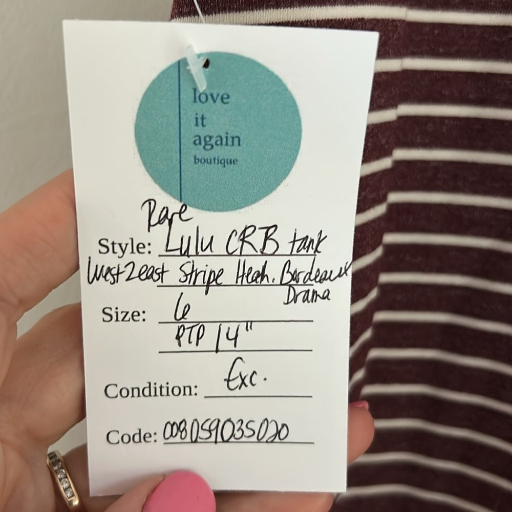 Lululemon Cool Racerback Tank Rare Size 6