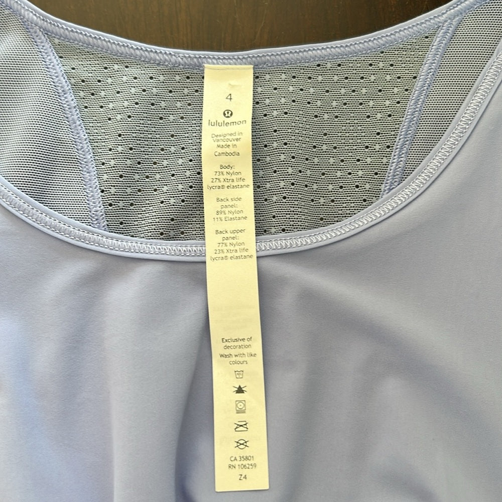 Lululemon Hydrangea Sculpt Tank Tie Back Like New Rare Size 4