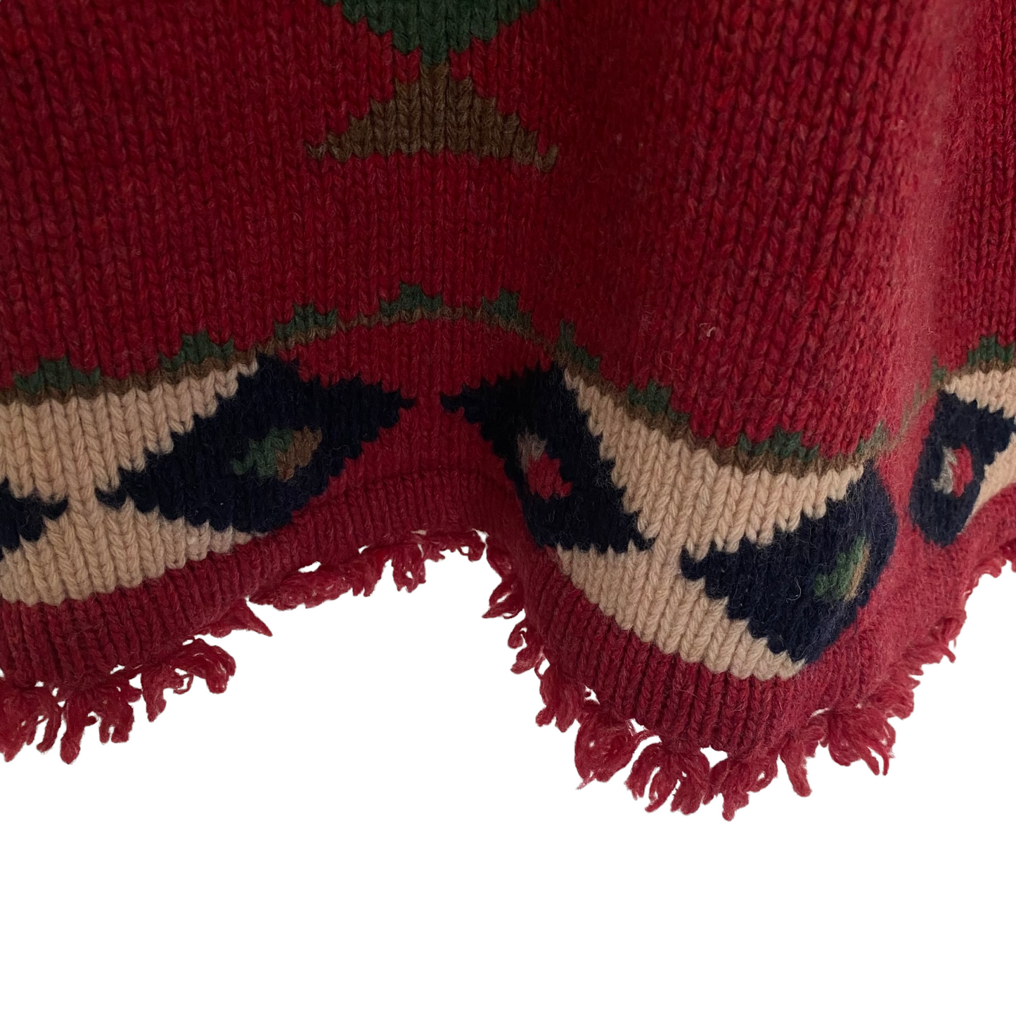 Vintage Lambs Wool Sweater, Oversized Southwestern Aztec
