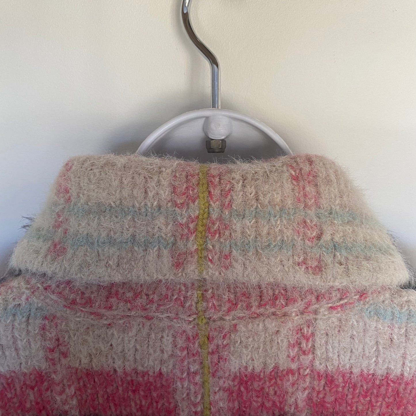 Anthropologie Maeve Aurelia Plaid Fuzzy Sweater Blazer Jacket Size S