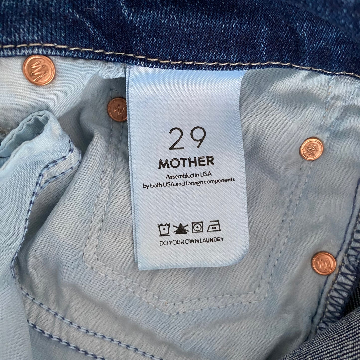MOTHER High Waisted Looker Ankle Fray Jeans Size 29