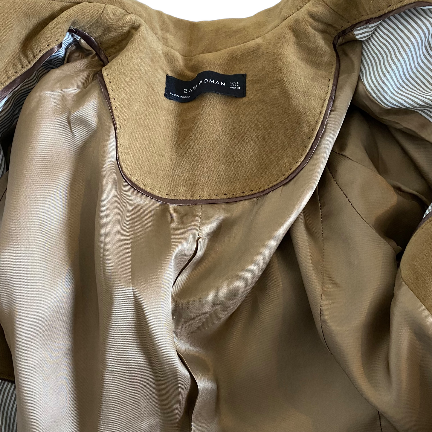 Zara Woman Camel Coat Size Large