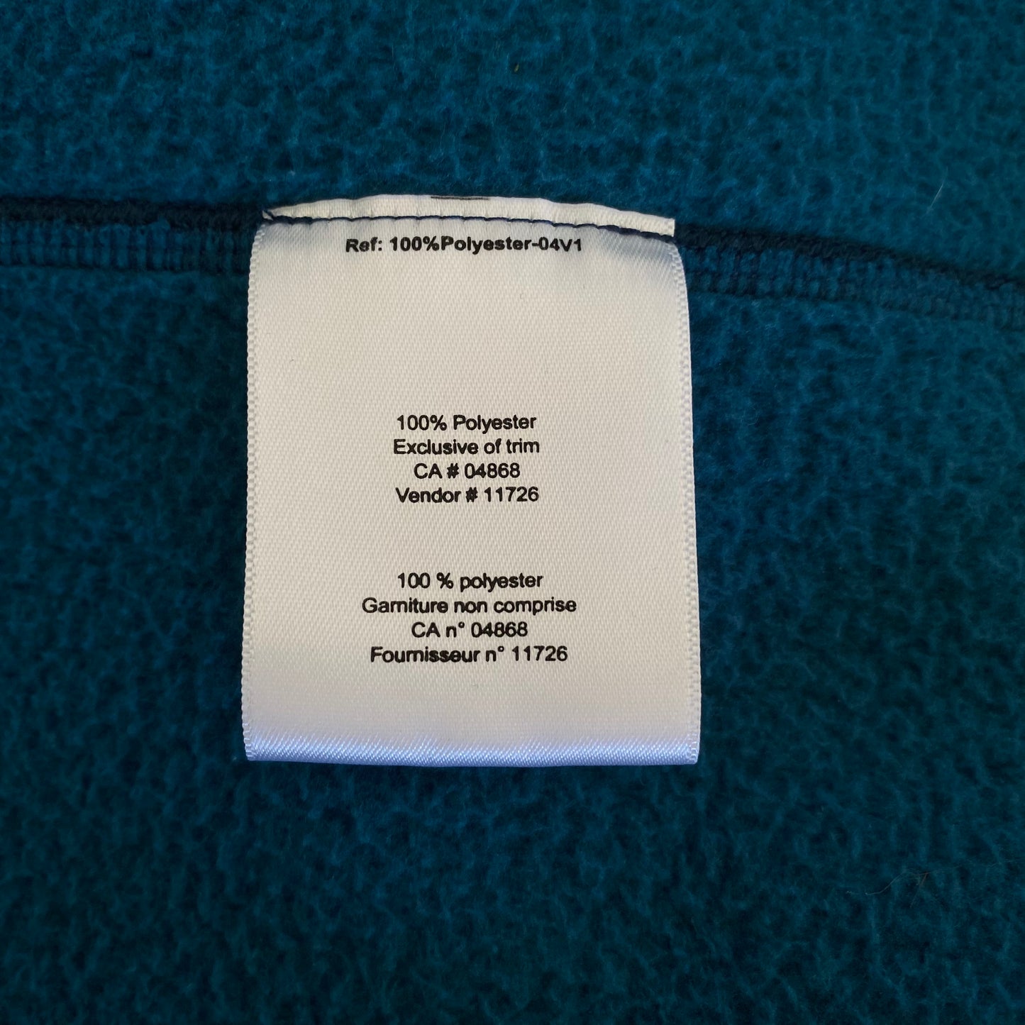 MEC Fleece Full Zip Jacket Size Medium