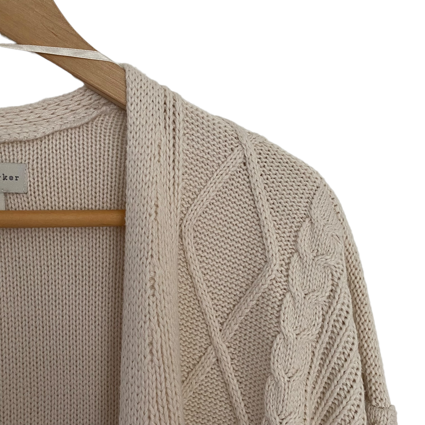 Chunky Cable Knit Long Oversized Cardigan Size Medium