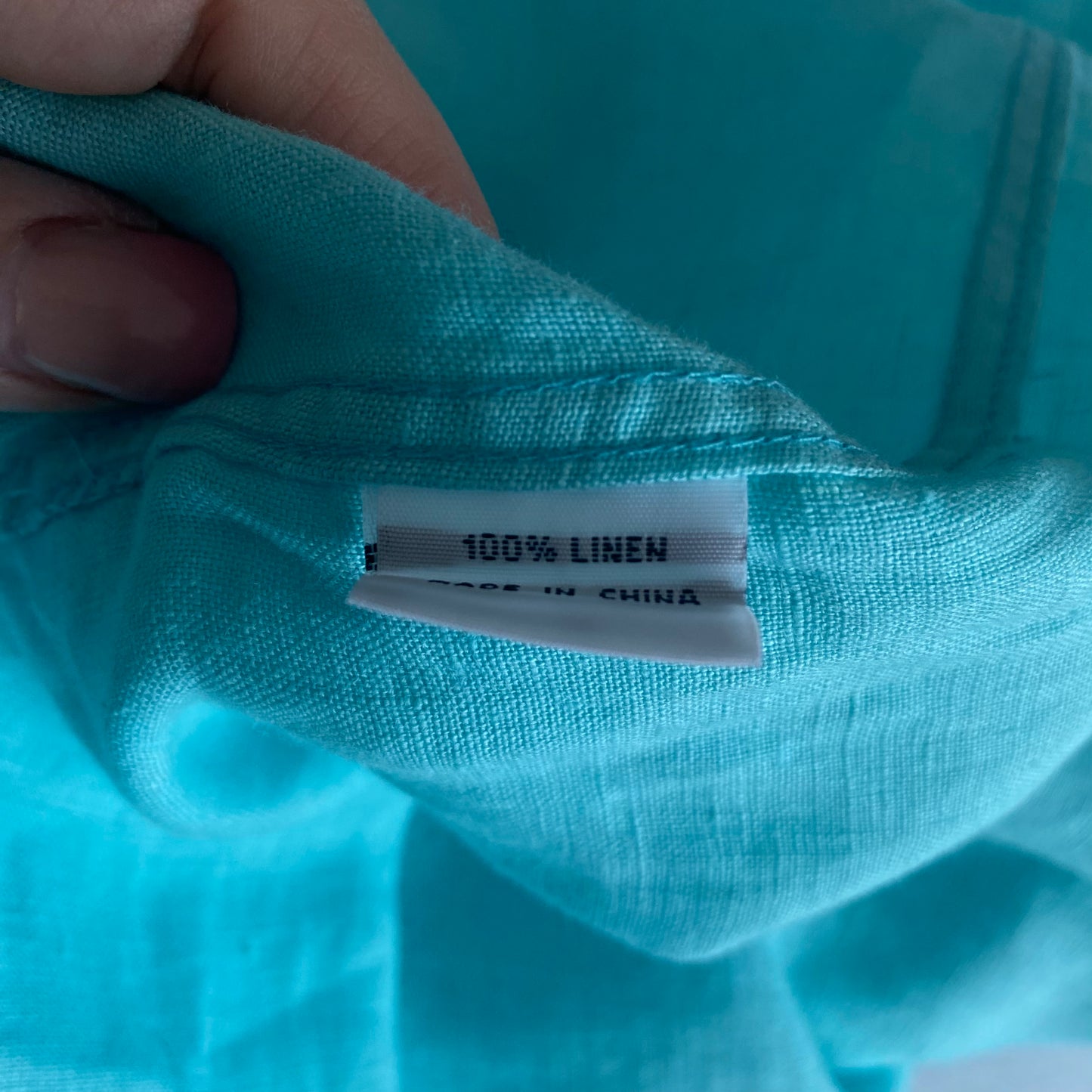 NEW Gorgeous Linen Shirt Turquoise Men’s Size XL Unisex