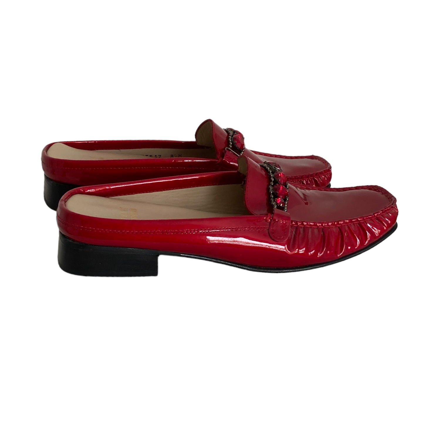 Stuart Weitzman Red Patent Leather Mule Shoes