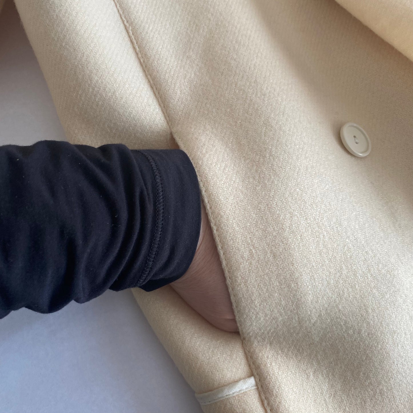 Vintage Cropped Wool Double Breasted Blazer Jacket