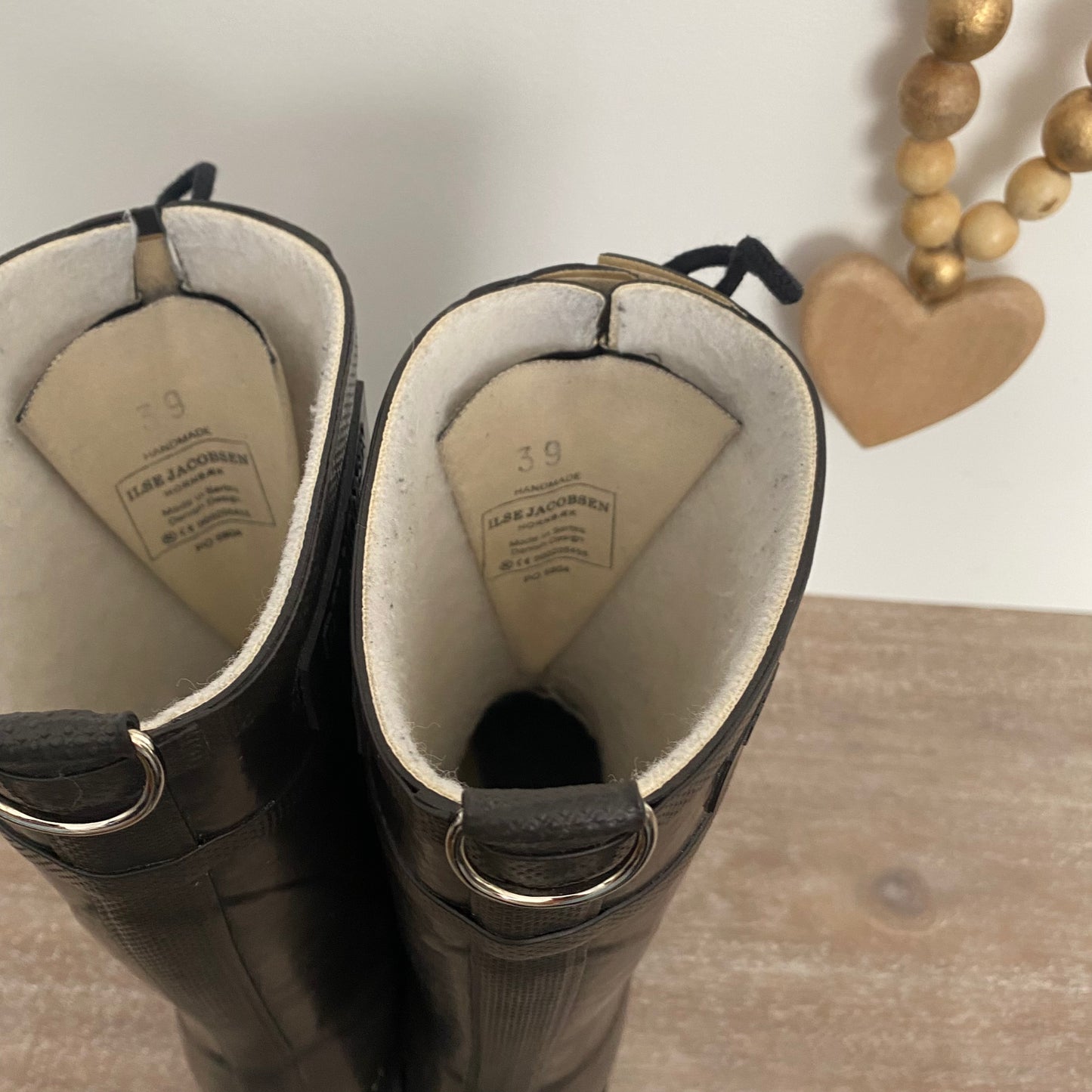 Ilse Jacobsen Laced Medium Height Rainboots Brown Size 9