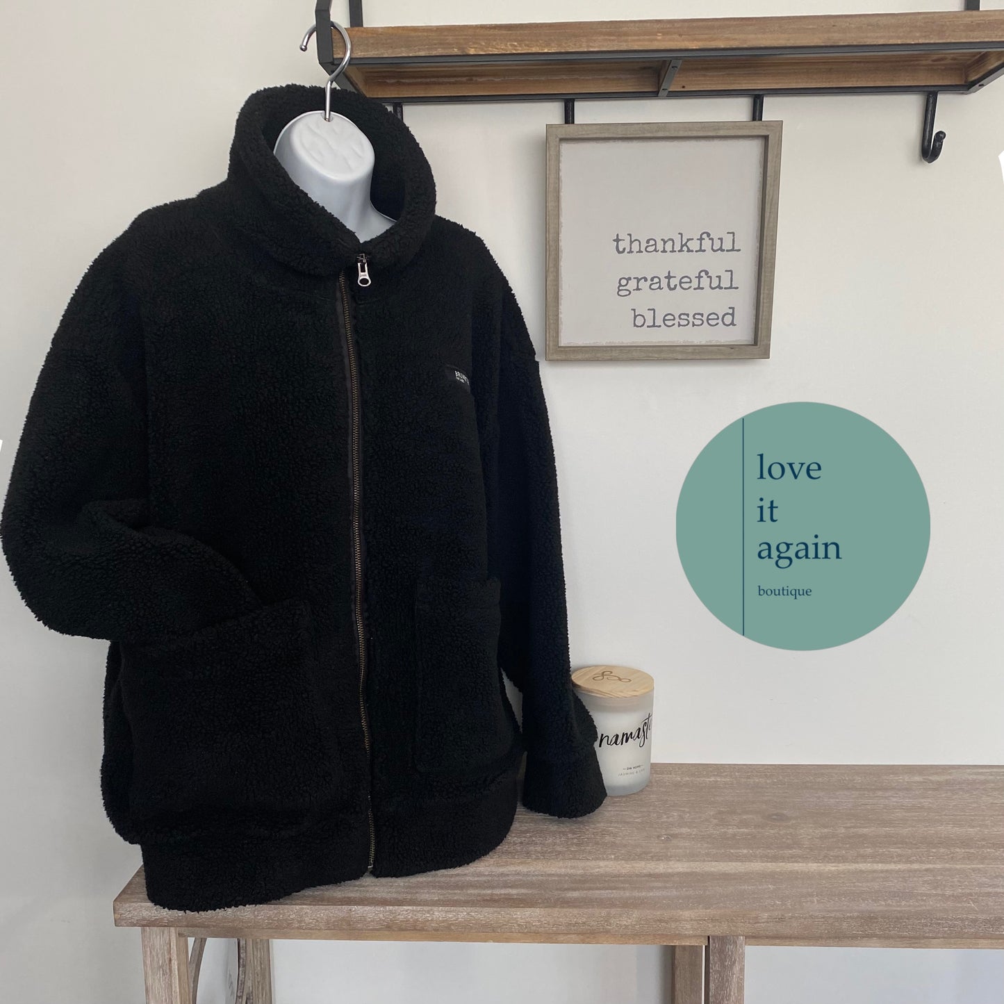Brunette The Label Oversized Teddy Jacket Size XS/S
