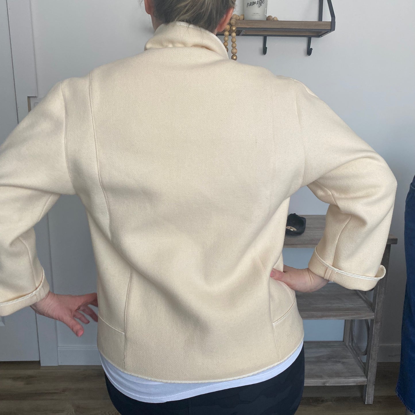 Vintage Cropped Wool Double Breasted Blazer Jacket