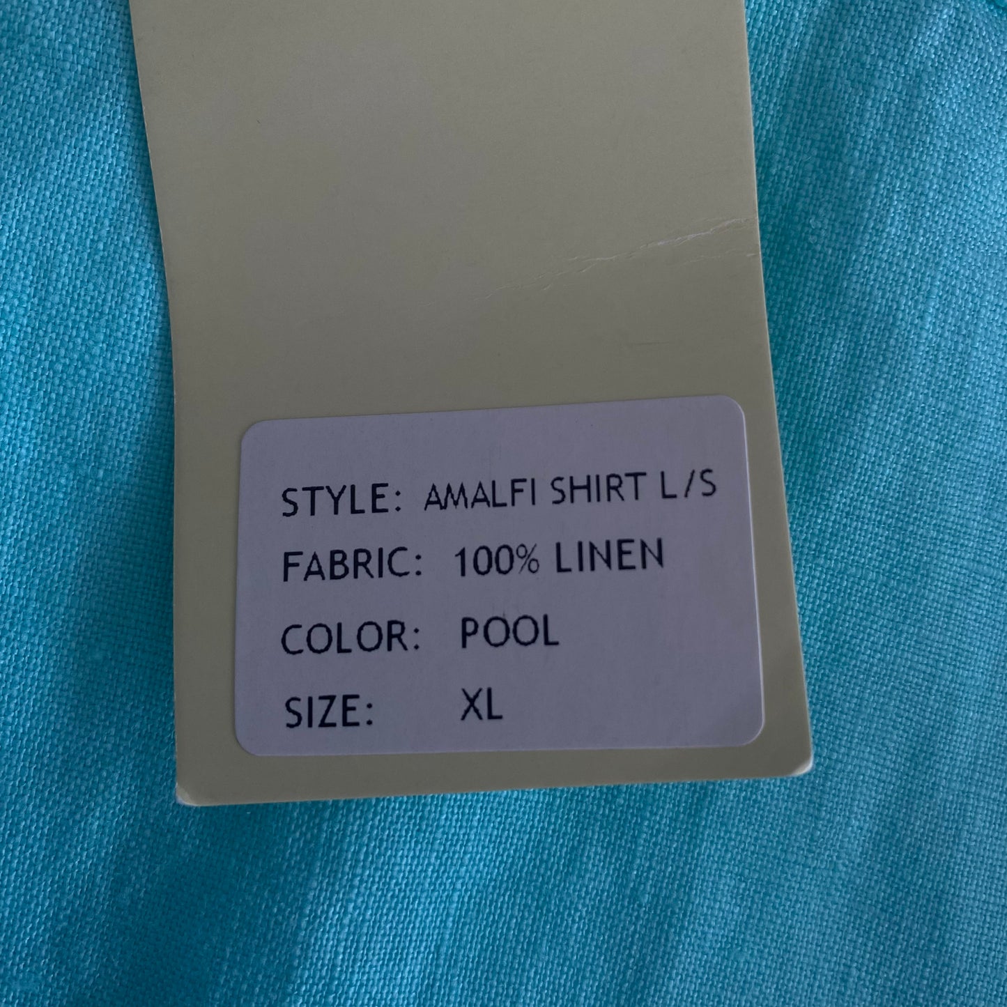 NEW Gorgeous Linen Shirt Turquoise Men’s Size XL Unisex