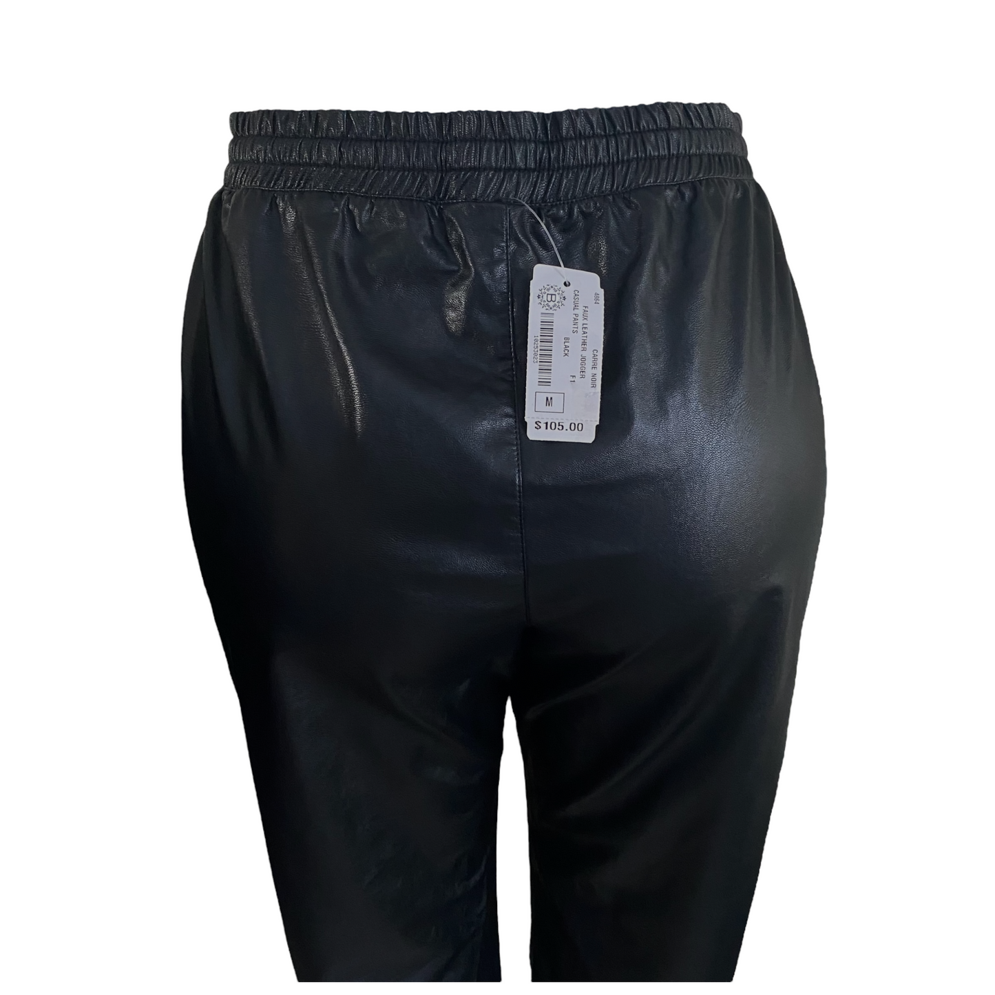 Faux Leather Pant Joggers Size Medium