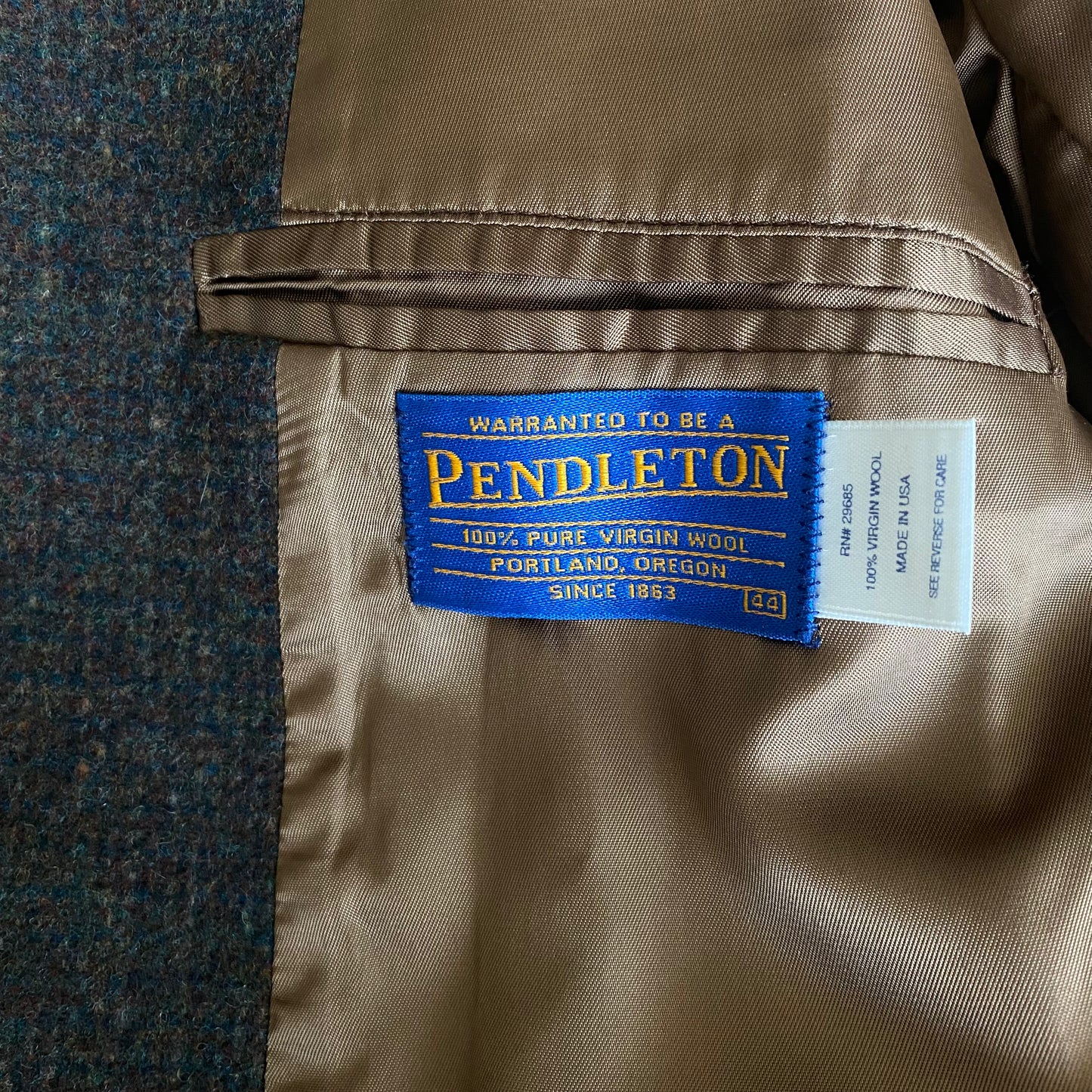 Gorgeous Vintage Men’s Pendleton Western Wool Suede Blazer Large
