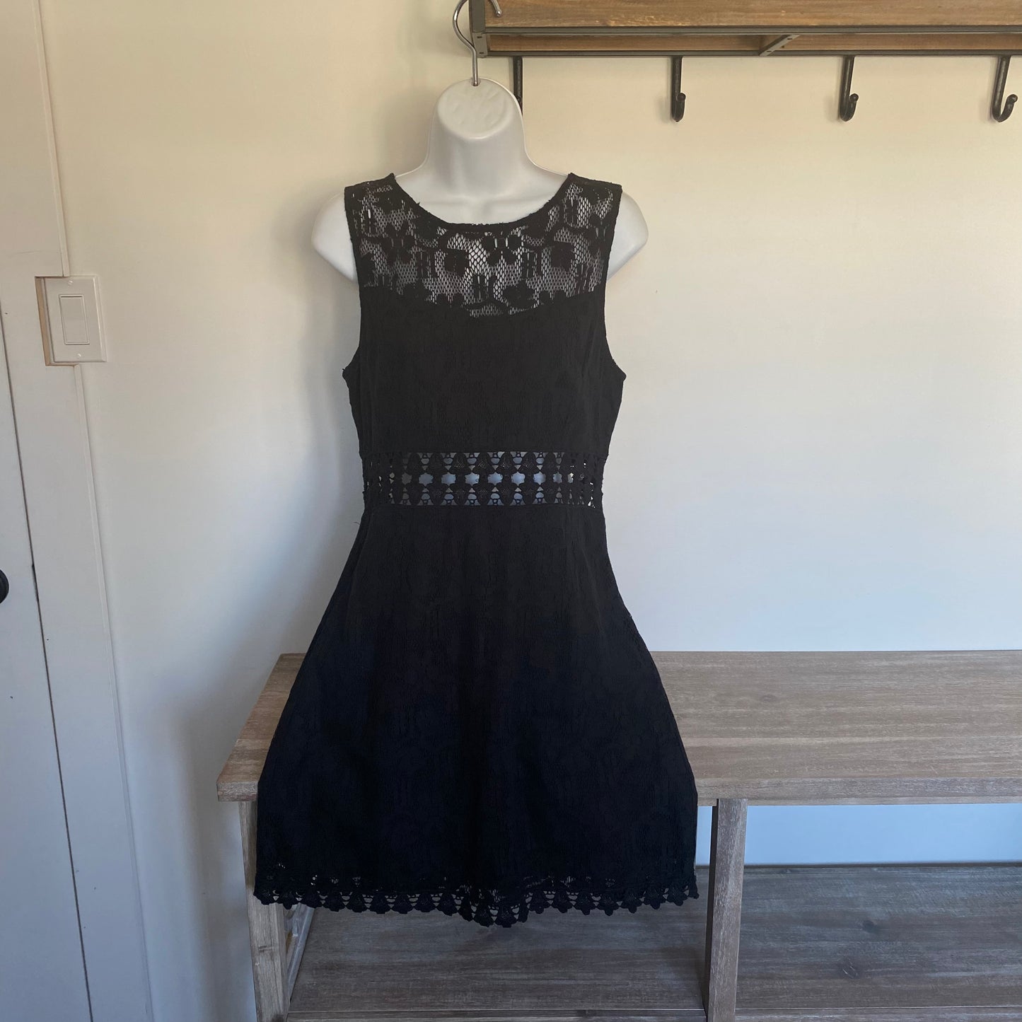 Free People Eyelet Dress Black Size 8