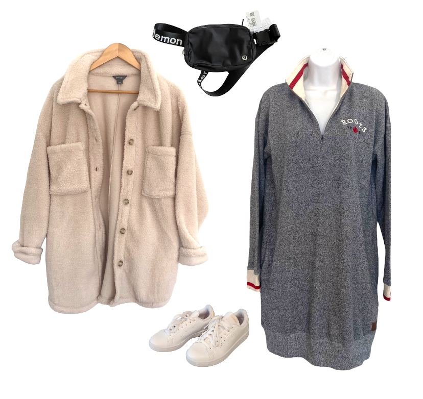 Roots Cabin Sweat Long Sleeve Dress Size Medium