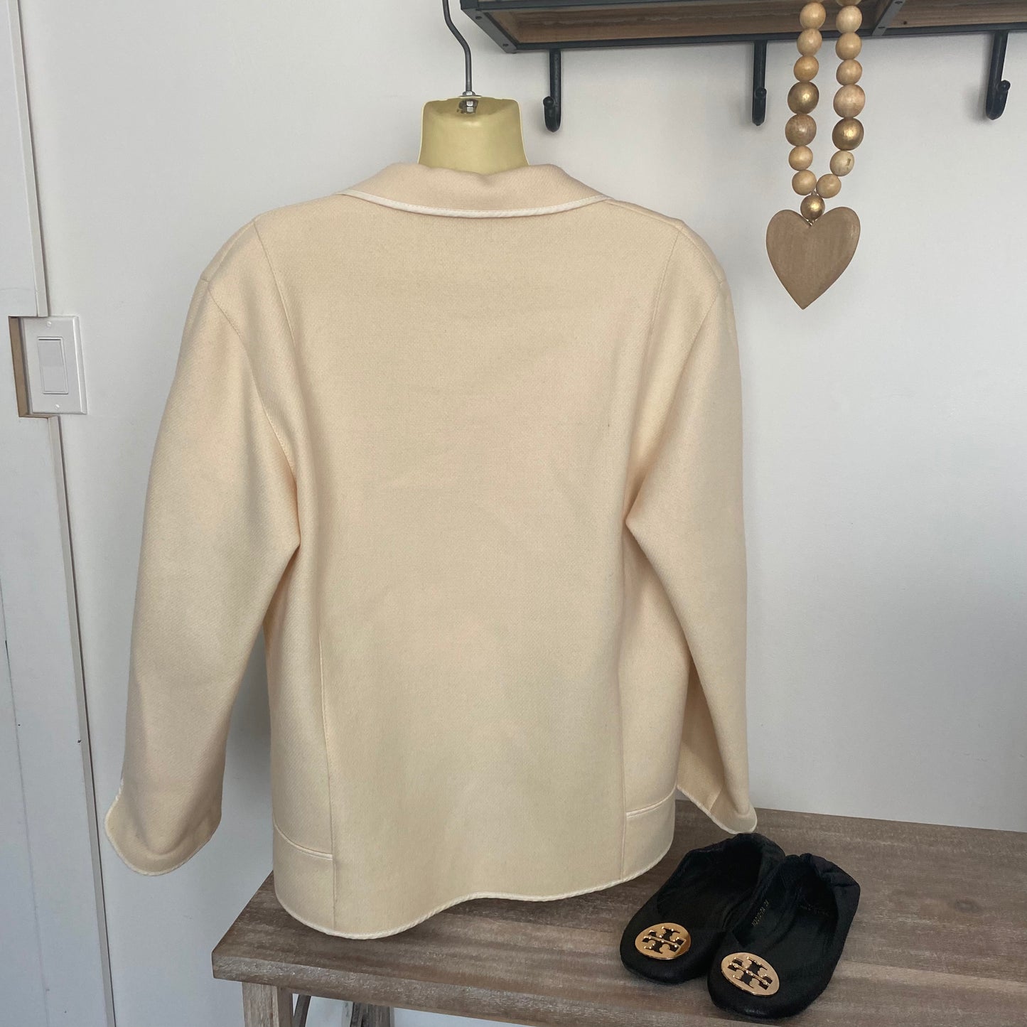 Vintage Cropped Wool Double Breasted Blazer Jacket