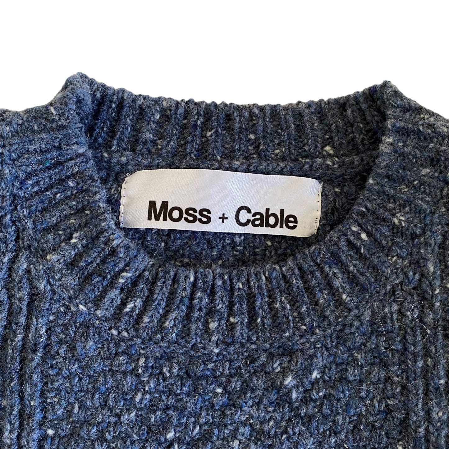Moss + Cable Soft Donegal Aran Sweater Size XS