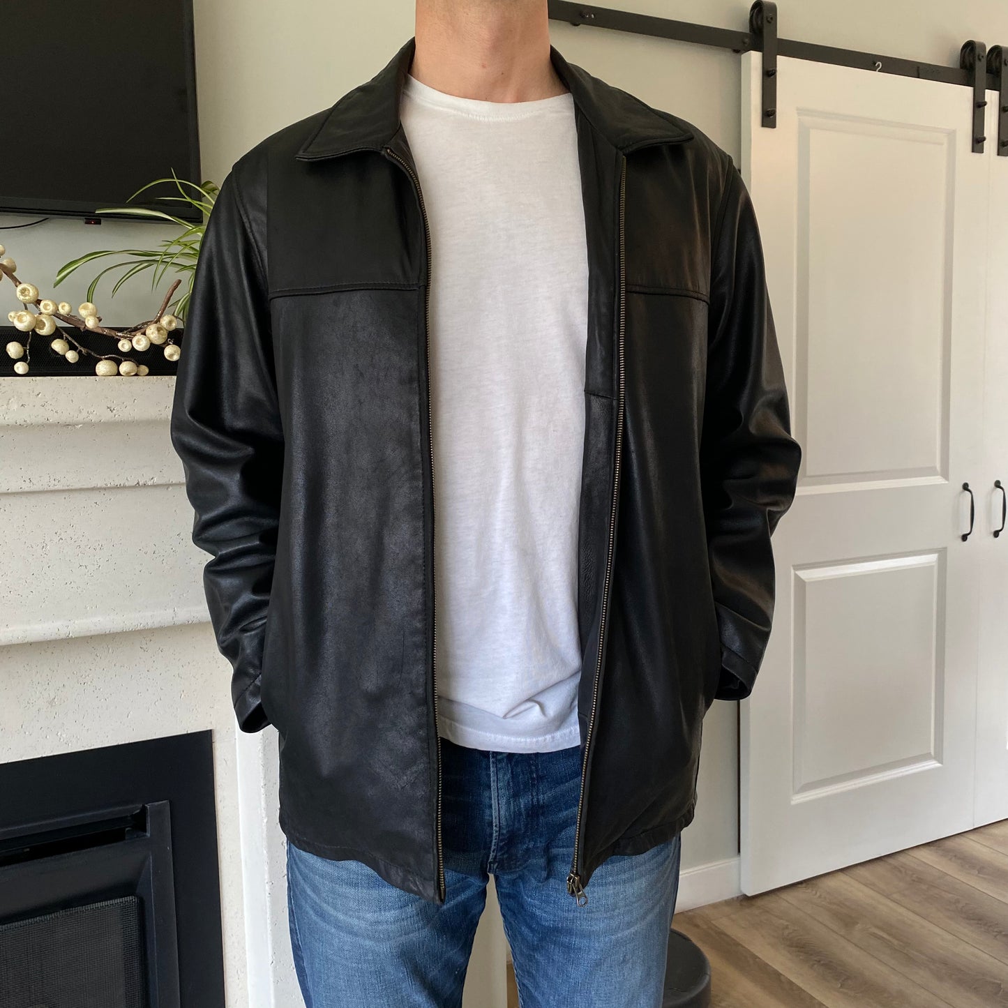 Lambskin Leather Men’s Jacket Black Buttery Soft